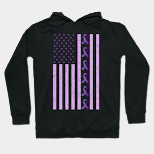 Cool America Flag Alzheimer Awareness Shirt Family Gift Hoodie